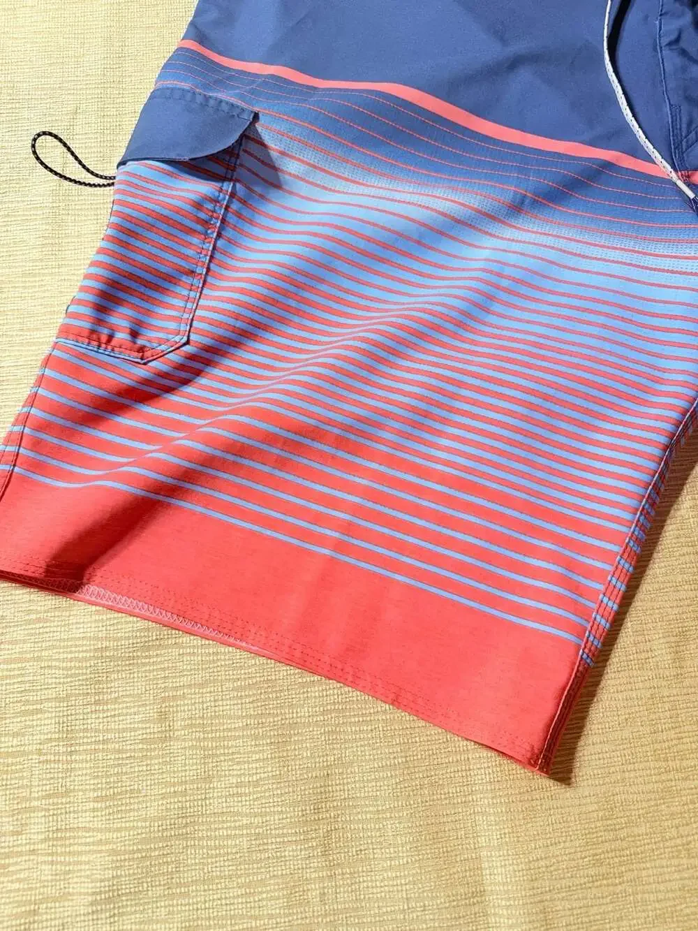 Billabong Recycled All Day Pro Board Shorts, Mens 40, Red & Blue Striped